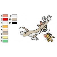 Tom and Jerry Embroidery Design 3